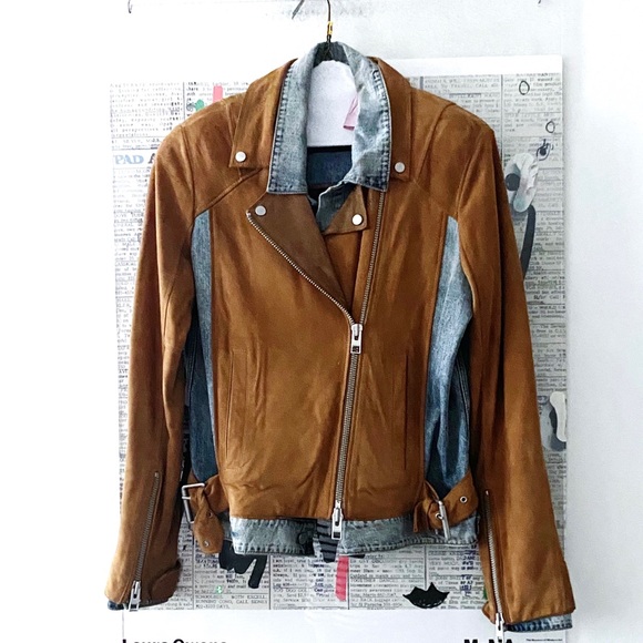 All Saint Frame Denim & Suede Jacket - Picture 3 of 16